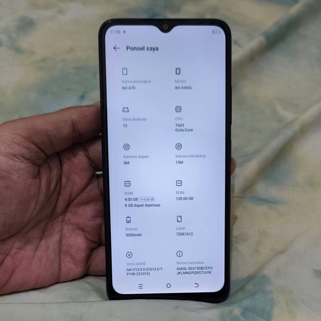 File Dump Itel A70 A665L