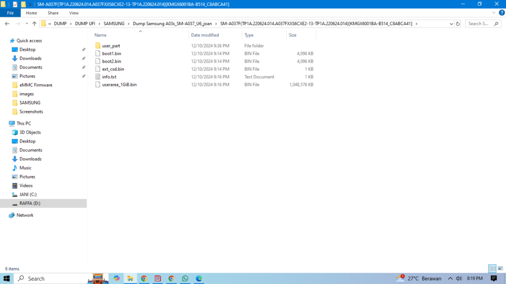 File Dump Samsung A03S SM-A037F