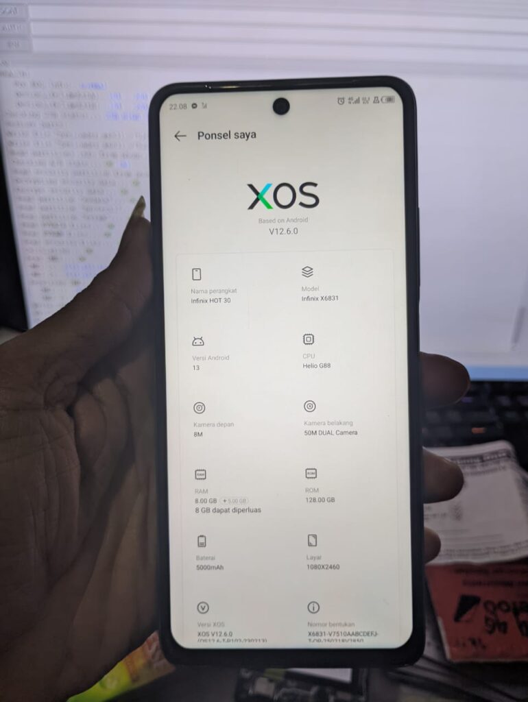 File Backup Scatter Infinix Hot 30 (X6831)