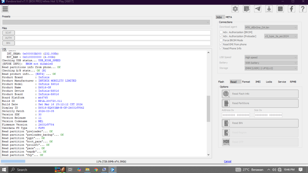 Scatter Infinix Hot 12 Play X6816