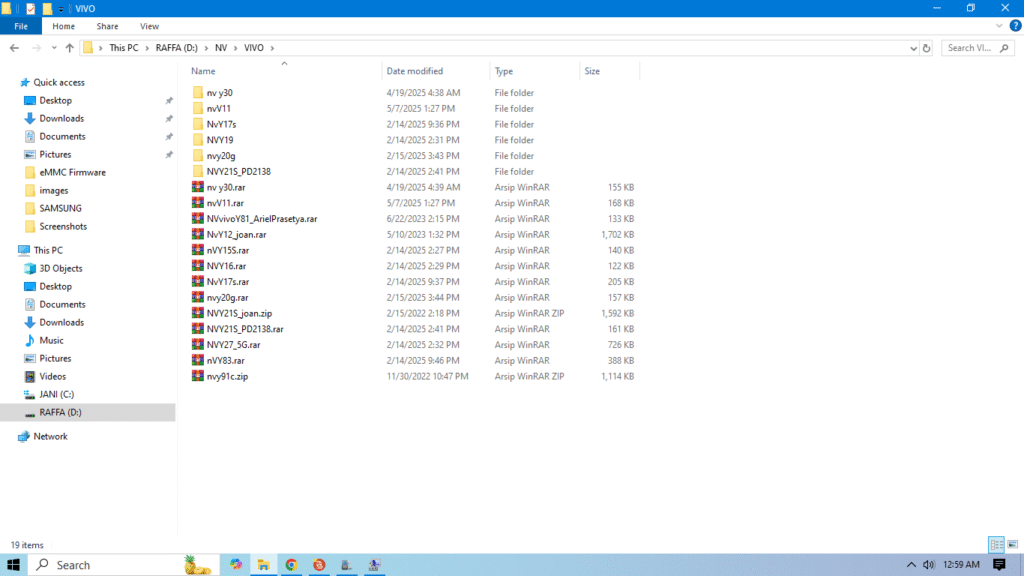 Kumpulan File NV Backup Vivo