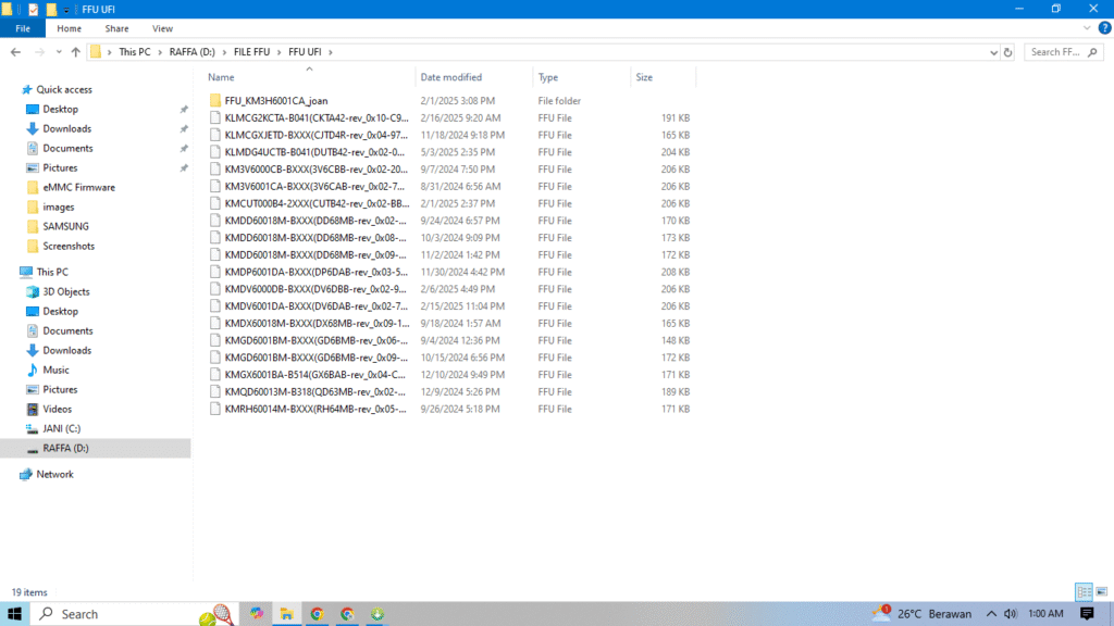 Kumpulan File FFU eMMC UFI Box