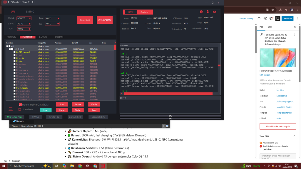 Oppo A78 4G CPH2565 Dump File