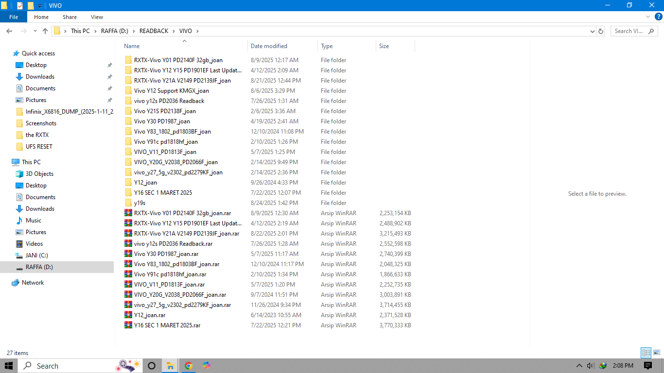 File Backup Scatter VIVO