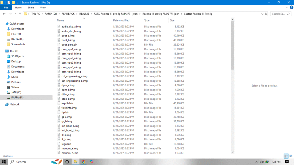 Scatter File Realme 11 Pro 5G RMX3771