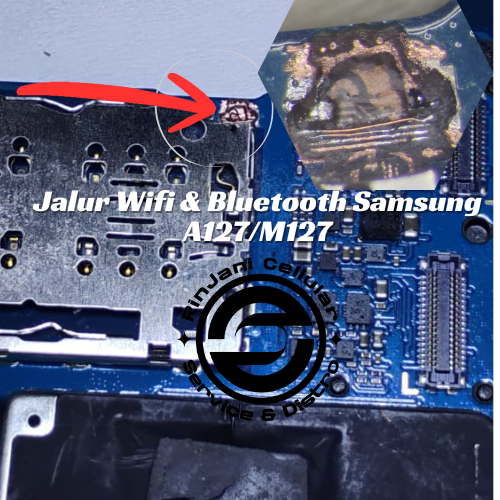 Jalur WiFi dan Bluetooth Samsung A127 / M127