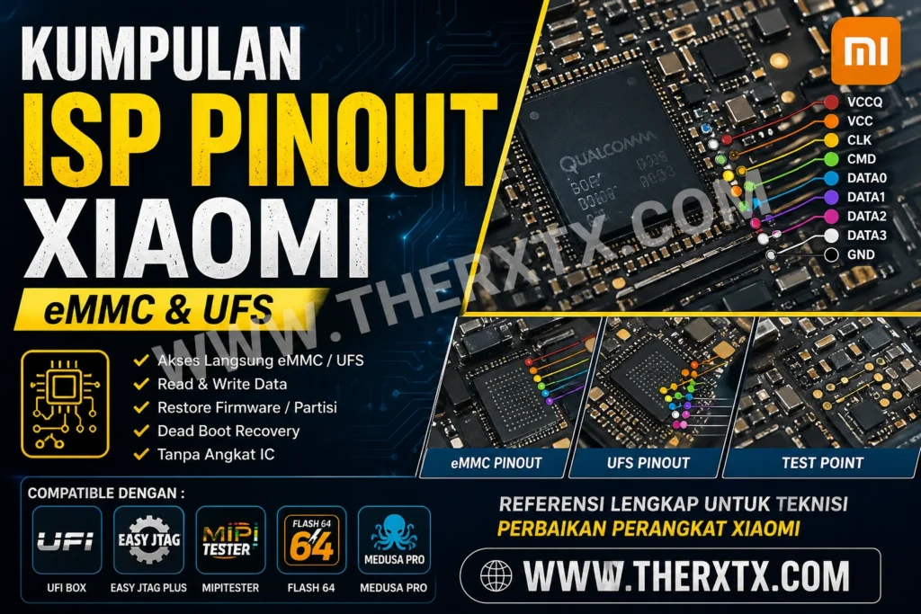 Kumpulan ISP Pinout Xiaomi (eMMC & UFS)