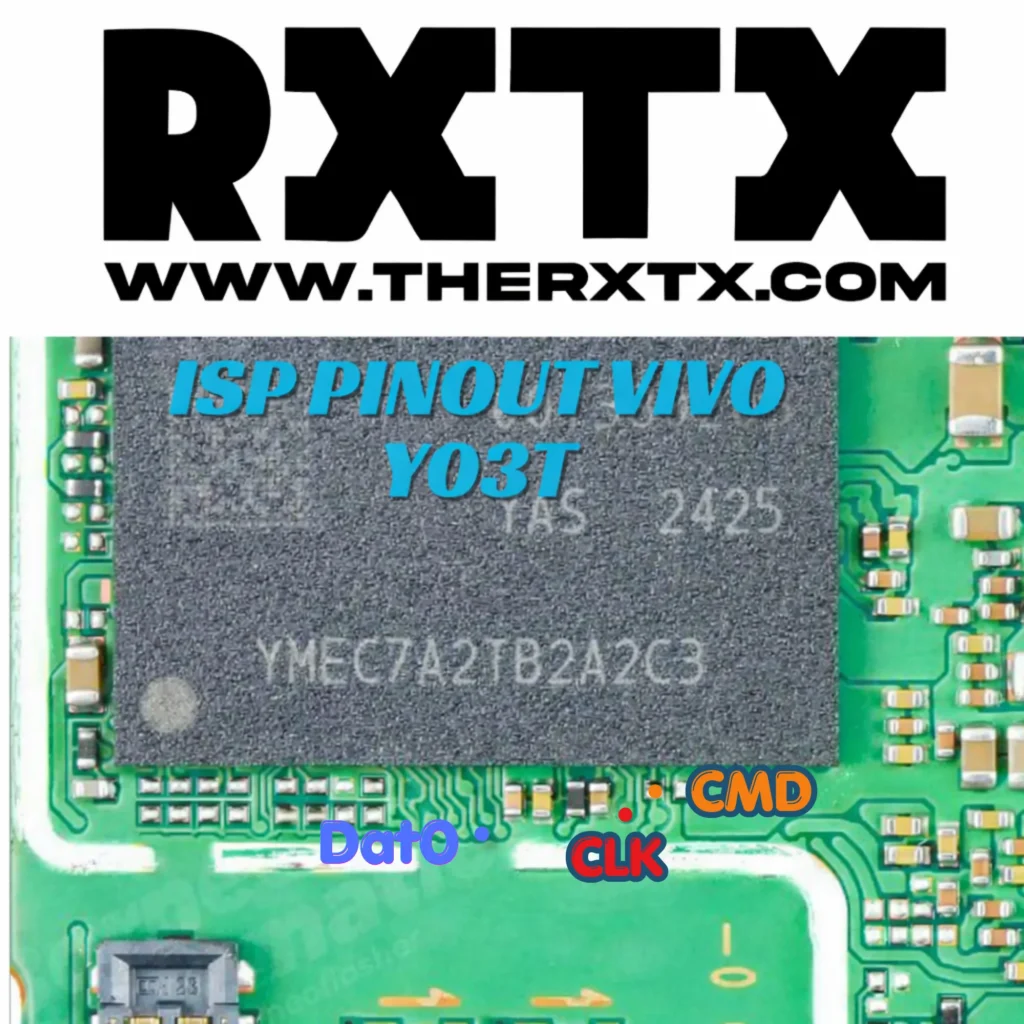 ISP Vivo Y03T PD2360F CMD CLK DAT0 pinout eMMC