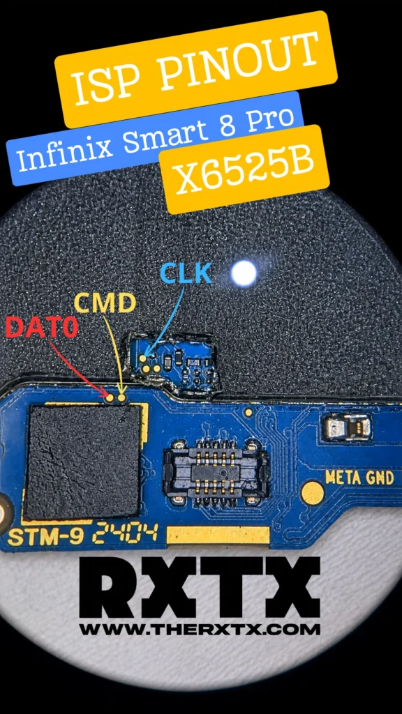 Isp Pinout INFINIX Smart 8 Pro-RXTX