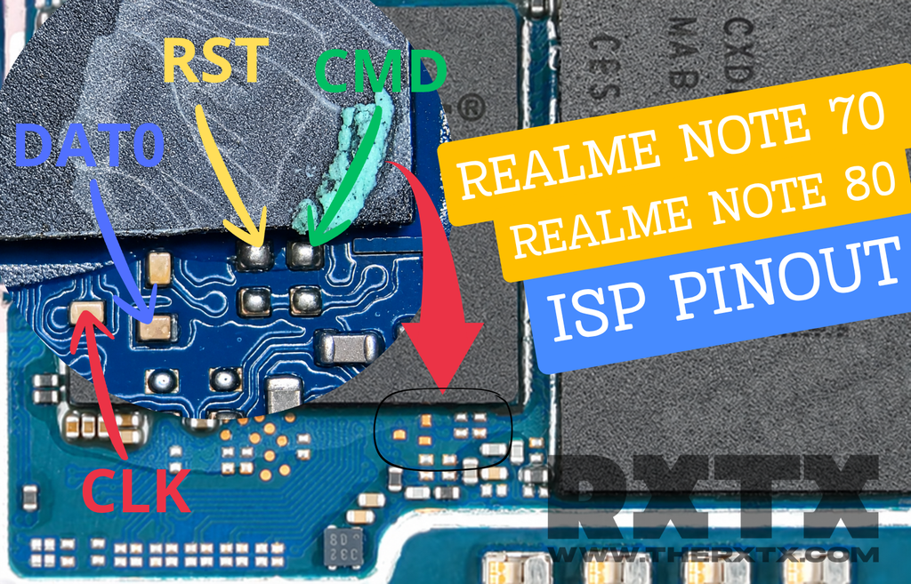 Realme Note 70 dan Realme Note 80 ISP Pinout